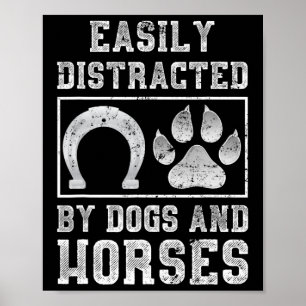 Póster Regalo de jinete de caballos de los animales de ca