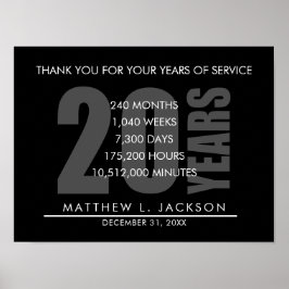 Póster Regalo de Jubilación o Apreciación de Empleados de