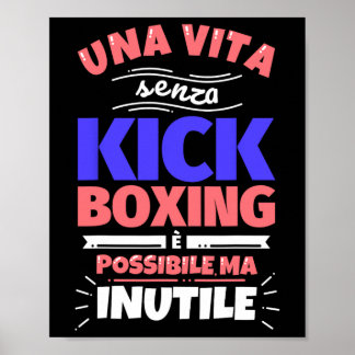 Póster Regalo de kickboxing divertido deportes atléticos 