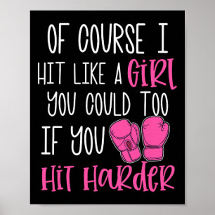 Póster Regalo de kickboxing femenino Por supuesto que gol
