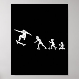 Póster Regalo de la evolución del patinador