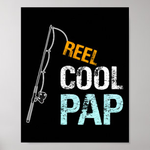 Póster Regalo de la nieta y el nieto Reel Cool Pap 