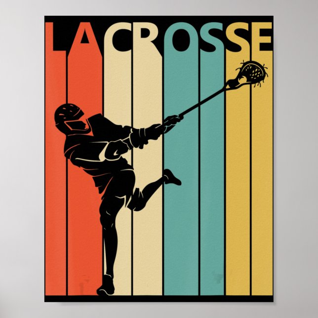 Póster Regalo de Lacrosse Vintage (Frente)