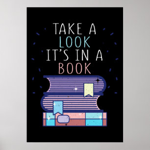 Póster Regalo De Lector Echa Un Vistazo A Un Libro