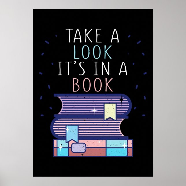 Póster Regalo De Lector Echa Un Vistazo A Un Libro (Frente)