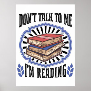 Póster Regalo de lector que estoy leyendo libros