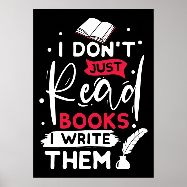 Póster Regalo de lector que no solo leo libros (Frente)