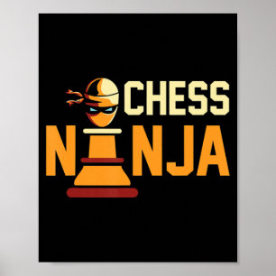 Póster Regalo de los aficionados al ajedrez Ninja de Guay