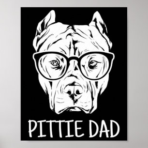 Póster Regalo de los amantes de Pitbull Dad