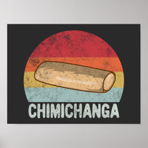 Póster Regalo de los amantes de Retro Chimichanga