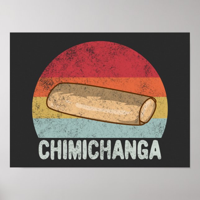 Póster Regalo de los amantes de Retro Chimichanga (Frente)