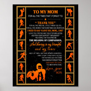 Póster Regalo de mamá   Carta A Mi Mamá Amor De Tu Hijo