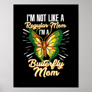 Póster Regalo de mamá mariposa, regalo de cumpleaños de m
