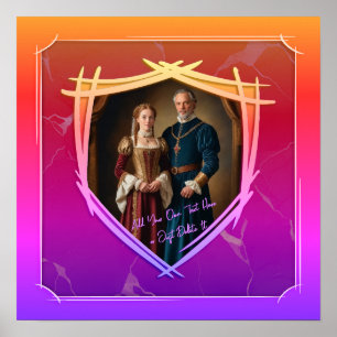 Póster Regalo de moda antiguo medieval de Knight Coat of 