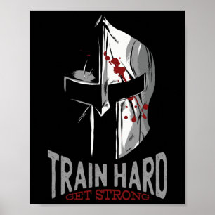 Póster Regalo de motivación del gimnasio Sparta Helmet