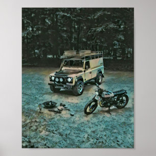 Póster Regalo de motocicleta retro