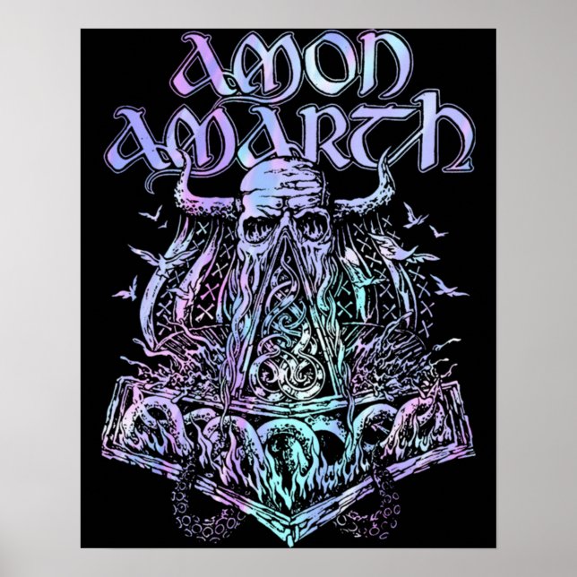 Póster Regalo De Música Amon Amarth Para Hombres Mujeres (Frente)