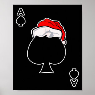 Póster Regalo De Navidad As De Picas Juego Y Baraja De