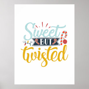 Póster Regalo de Navidad   Dulce Pero Twisted