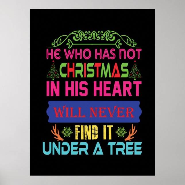 Póster Regalo de Navidad El que no tiene Navidades (Frente)