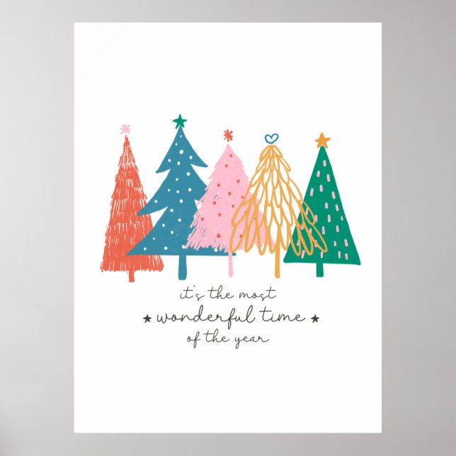 Póster Regalo De Navidad Es El Momento Más Maravilloso (Frente)