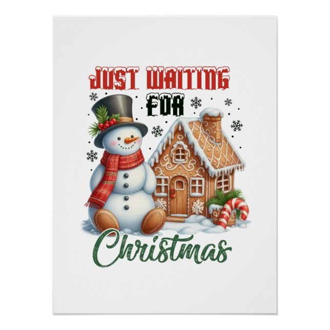 Póster Regalo De Navidad Esperando A Los Navidades (Anverso)
