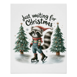 Póster Regalo de Navidad esperando a los Navidades
