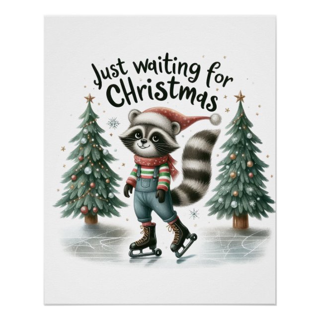 Póster Regalo de Navidad esperando a los Navidades (Anverso)