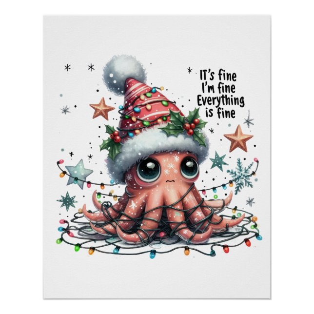 Póster Regalo de Navidad Está Bien Estoy Bien (Anverso)