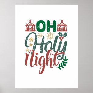 Póster Regalo de Navidad   Oh Buenas Noches
