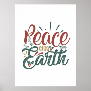 Póster Regalo de Navidad   Paz En La Tierra