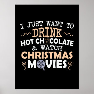 Póster Regalo de Navidad que solo quiero beber