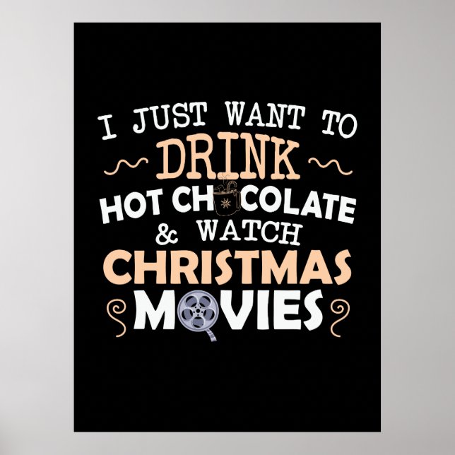 Póster Regalo de Navidad que solo quiero beber (Frente)