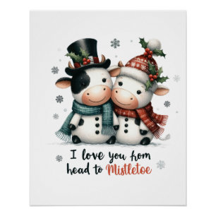 Póster Regalo de Navidad Te Amo
