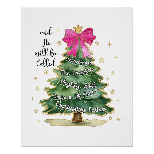 Póster Regalo De Navidad Y Se Le Llamará Feliz Navidad (Anverso)