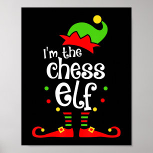 Póster regalo de navidades de amigos de la familia chess