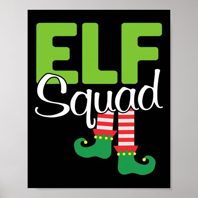 Póster Regalo de Navidades Elf Squad (Frente)