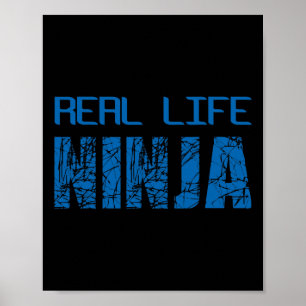 Póster Regalo de Navidades fáciles Ninja de la vida real