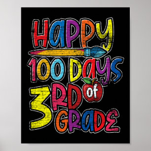 Póster Regalo de niños estudiantes de tercer grado lindos