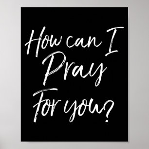 Póster Regalo de oración cristiana y evangelización ¿Cómo
