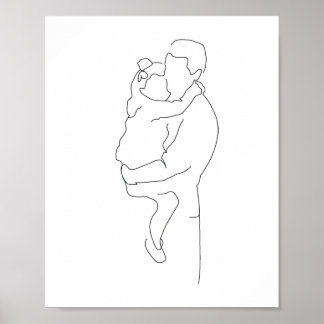 Póster Regalo de padre e hija, Prin padre e hija