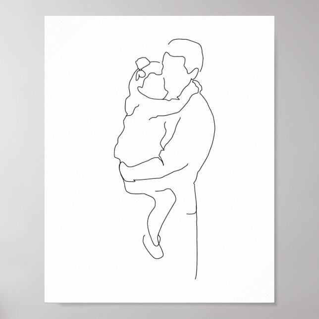 Póster Regalo de padre e hija, Prin padre e hija (Frente)