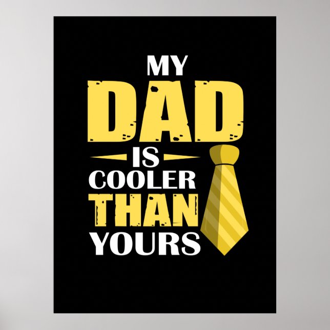 Póster Regalo de padre | Mi papá es más frío (Frente)