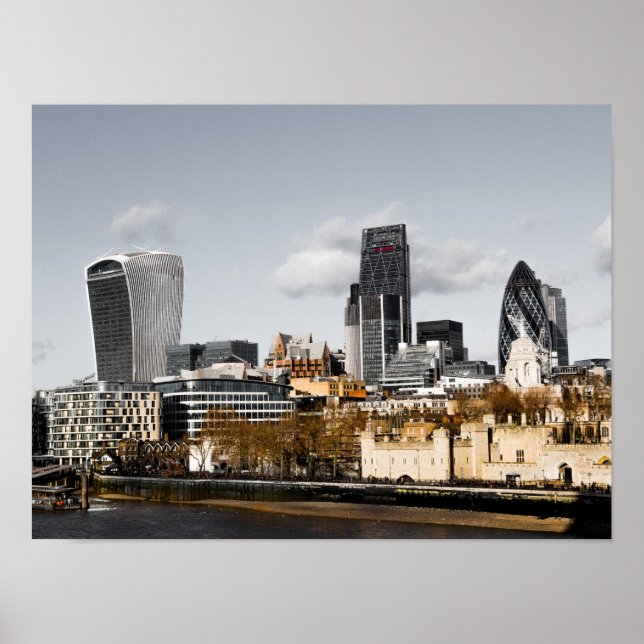 Póster Regalo de Panorama Skyline de Londres (Frente)