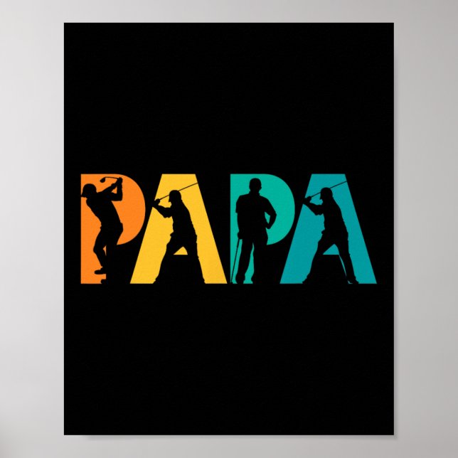 Póster Regalo de Papa Golf para Padre  (Frente)
