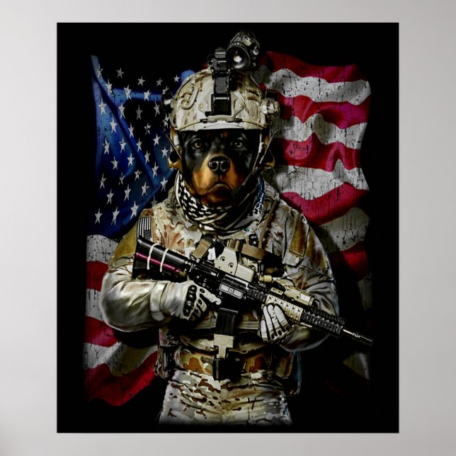 Póster Regalo de perro | Bebé rottweiler (Frente)