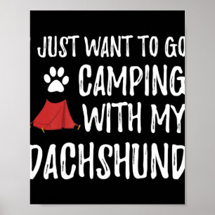 Póster Regalo de perro  Camping Con Mi Dachshund