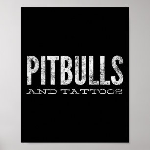 Póster Regalo De Perro De Novedad De Pitbulls Y Tattoos_2