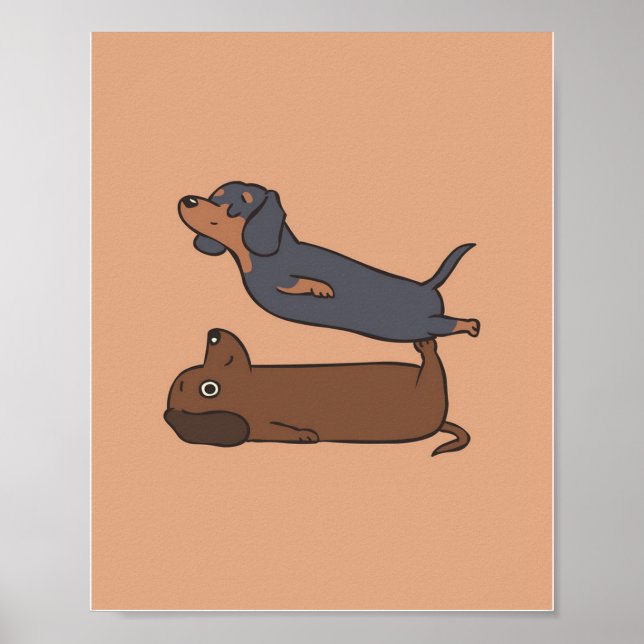 Póster Regalo de perro de salchicha | Cachorro (Frente)