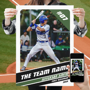 Póster Regalo de Personalizable de jugador de béisbol en 